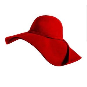 Luxury divas red felt hat